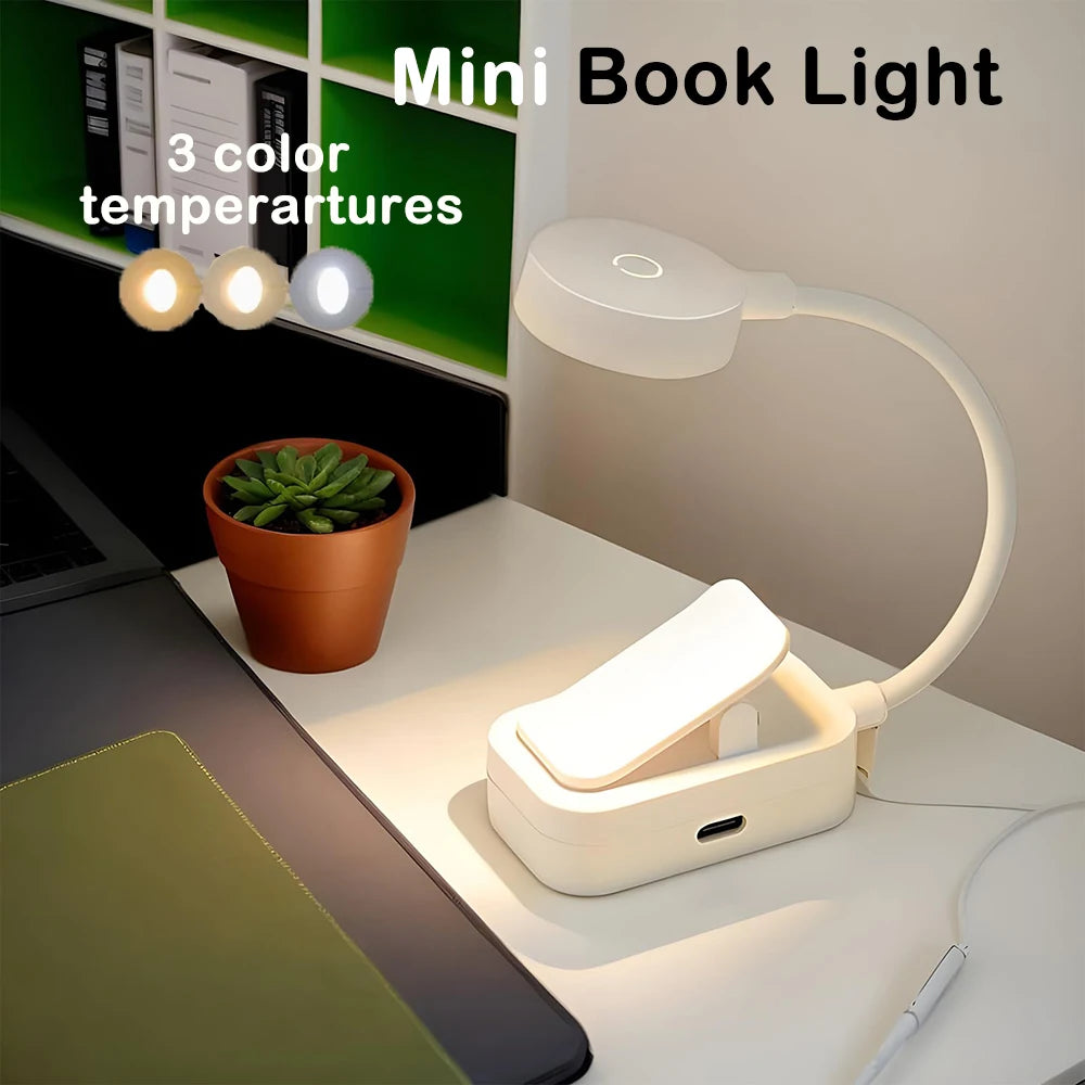 lampe lecture rechargeable led clip blanc moderne veilleuse 360° ajustable flux lumineux portable certification