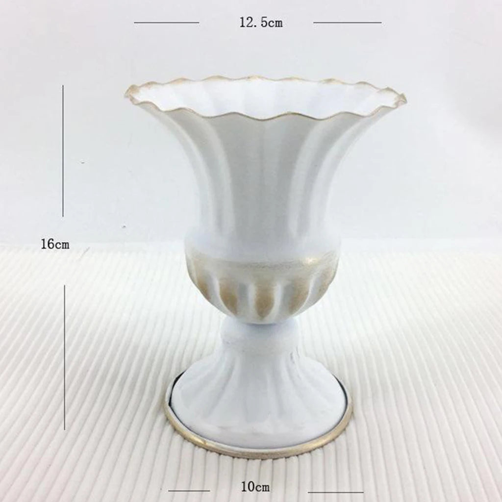 vase blanc or floral texture classique deco table anniversaire mariage