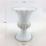 vase blanc or floral texture classique deco table anniversaire mariage