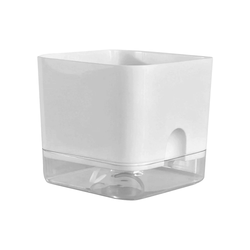 cache pot moderne blanc bleu clair uni opaque adhésif intérieur fleuri verte simple