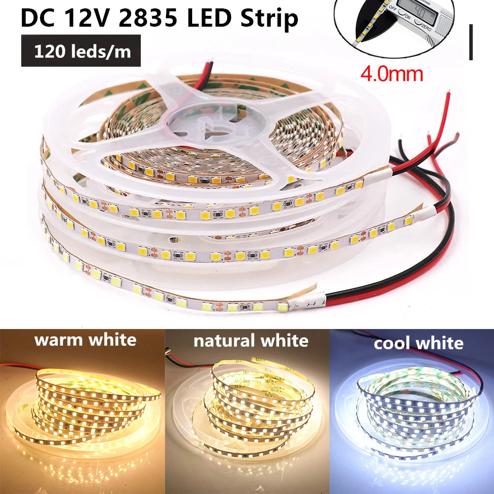 ruban led blanc flexible smd 120 leds metre adhésif salon chambre