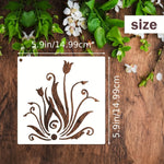 stencils peinture motifs floraux abstraits feuilles branches modernes artisanaux clips poignée zip