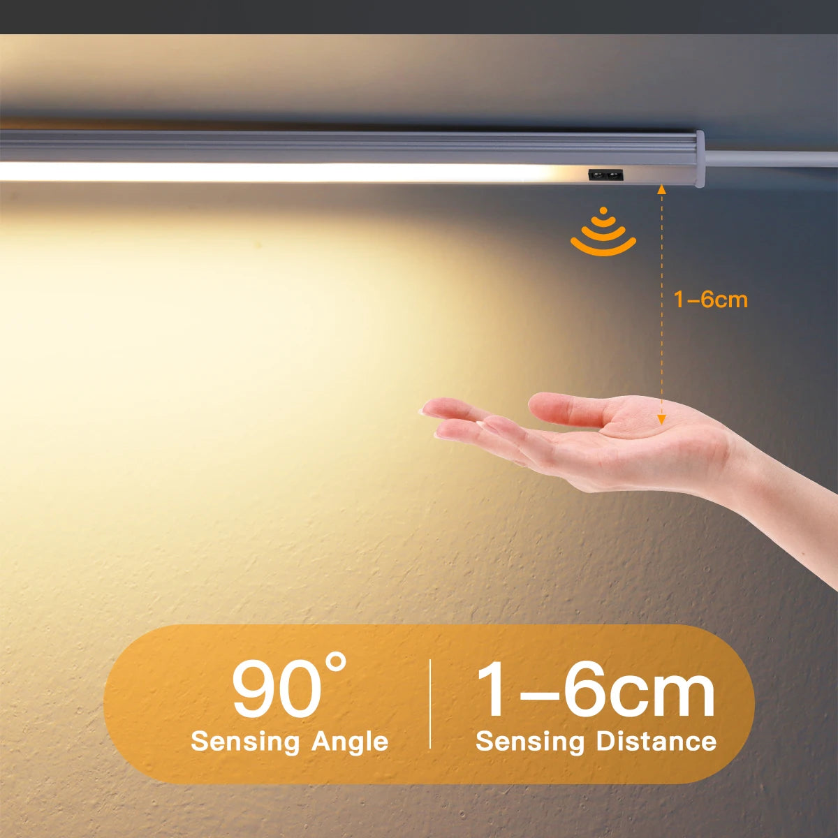 lampe led tactile blanche moderne adhésif sensor sans contact 5v 5w aluminium