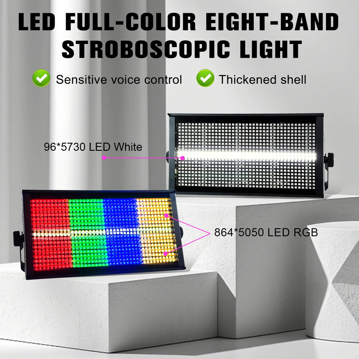 projecteur led stroboscopique couleur multiple effet scène dj moderne professionnel