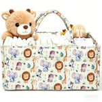 sac rangement fleuri moderne multi usages polyestère réutilisable poches beige vert clair