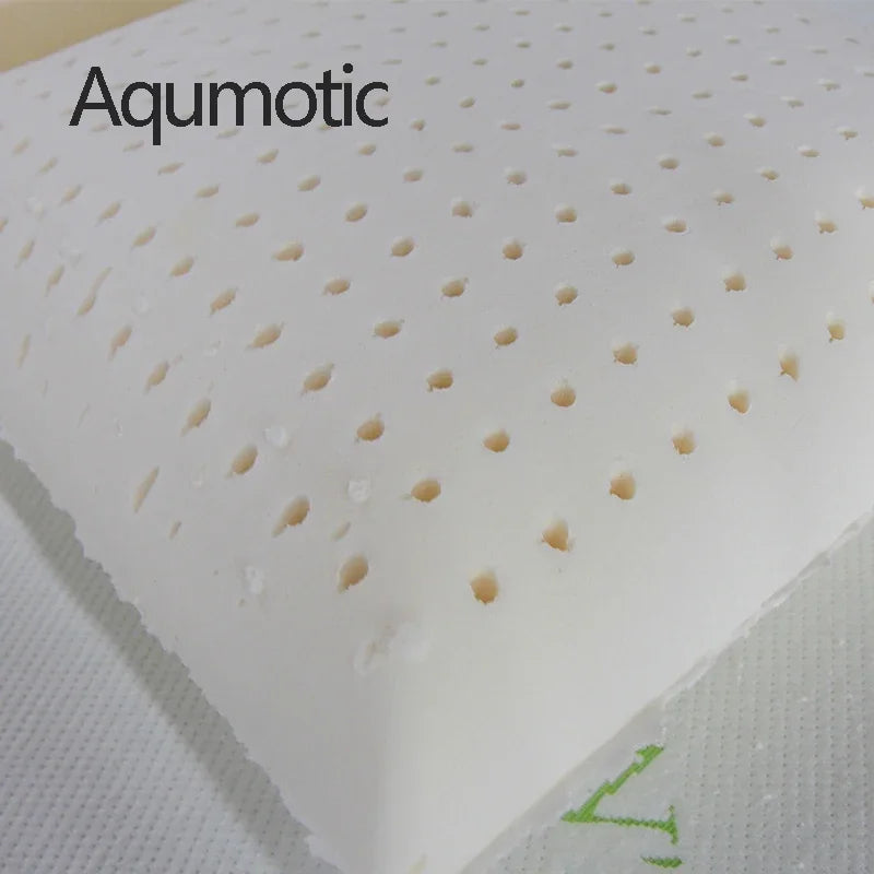 coussin latex naturel polyester blanc perforé contemporain 40x40 40x60 45x45