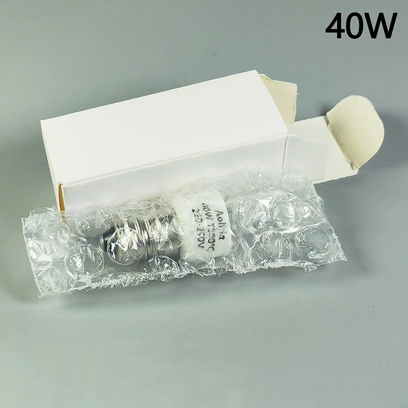ampoules incandescence transparentes base blanche 25w 40w e14 haute temperature sèche lingre four micro
