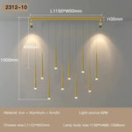 suspension lumineuse or noir moderne minimaliste touch control interrupteur eyelets chambre salon