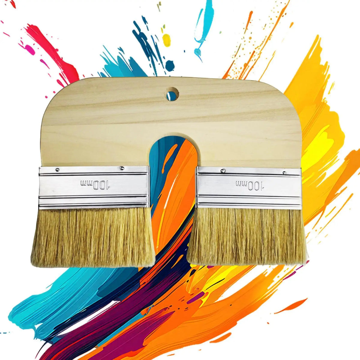 pinceau peinture poils jaunes bois naturel classique boîte peinture bouteille colleUsageIdé