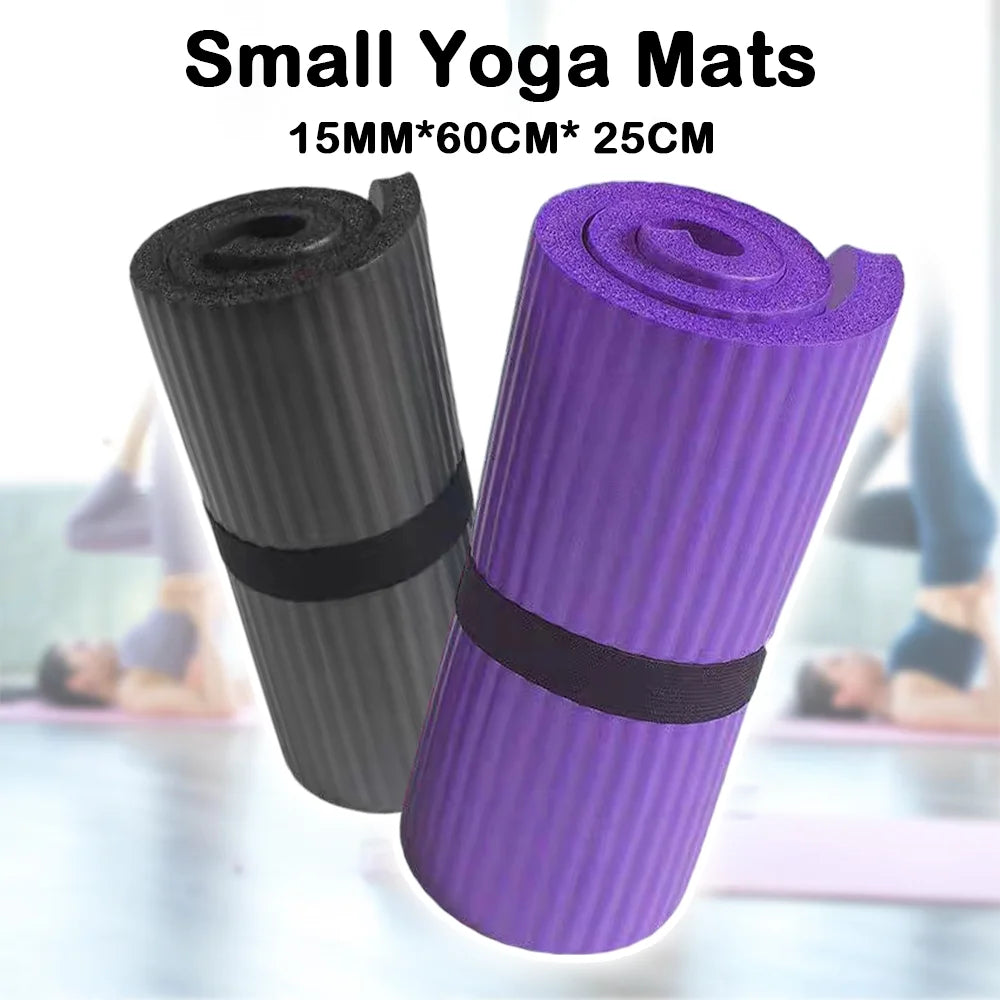 tapis yoga violet rayures moderne 25cm 60cm poignée noire yoga fitness