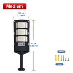 lampadaire solaire led moderne noir blanc ip65 extérieur mur télécommande capteur infrarouge