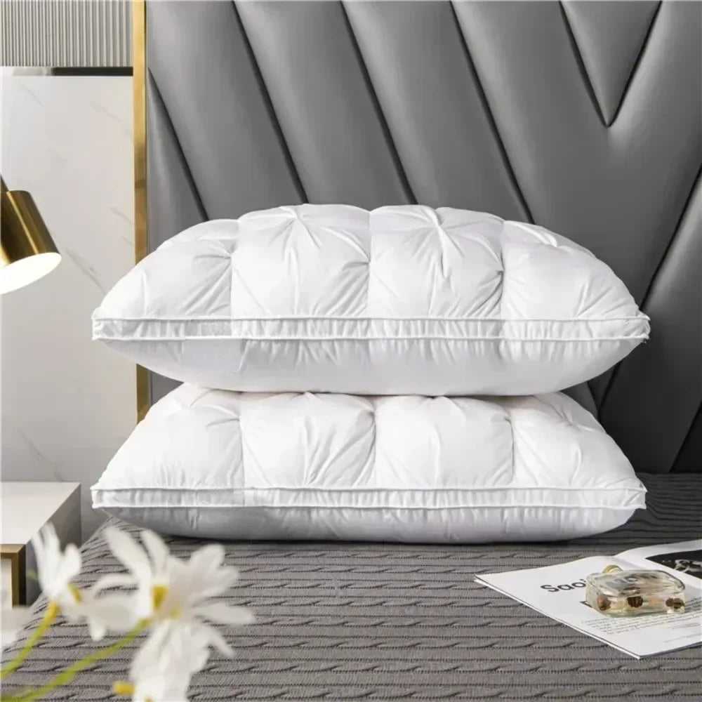 oreiller confortable blanc gris coton polyester massage corps literie moderne