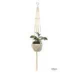 support plante suspendue macramé blanc cassé boho pot fleurs décoration balcon intérieur jardin