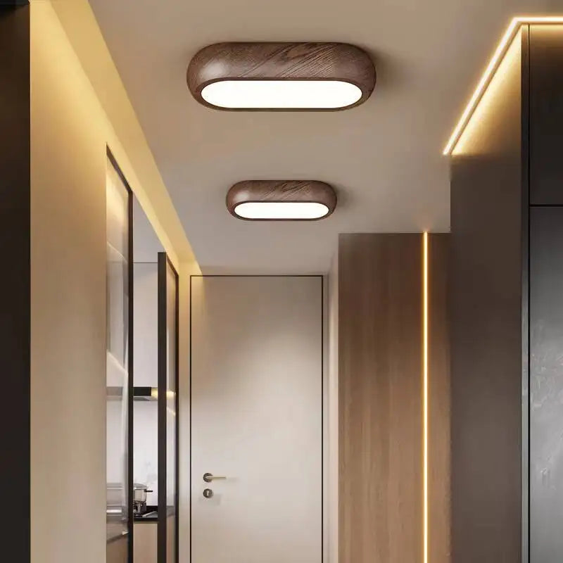 lampe led moderne finition bois blanc noir chambre cuisine salle manger