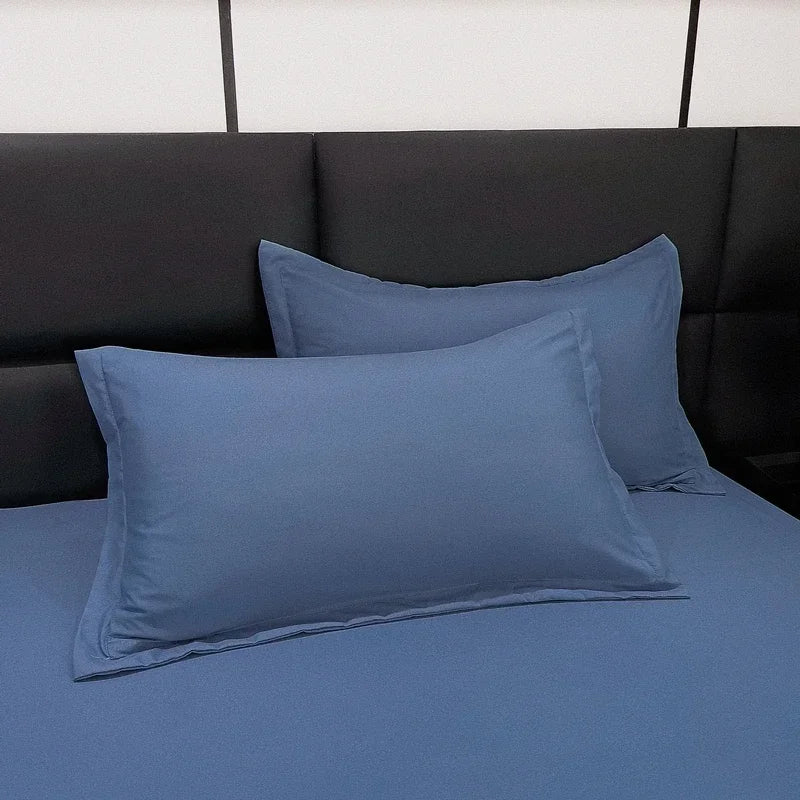 taies d'oreiller coton polyester 48x74cm solides couleurs unies literie moderne maison