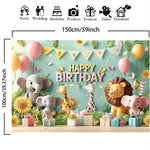 Fond jungle XXL pour anniversaire