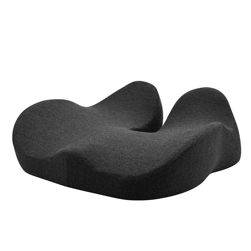 coussin siège gris foncé mousse mémoire forme confortable ergonomique amovible lavable