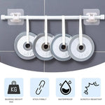 supports murals adhésifs tiges noires transparents modernes fonctionnels plats lisses