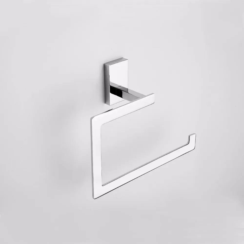 porte serviettes mural moderne argenté fixations murales minimaliste dimensions 156x208mm inoxydable