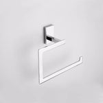 porte serviettes mural moderne argenté fixations murales minimaliste dimensions 156x208mm inoxydable