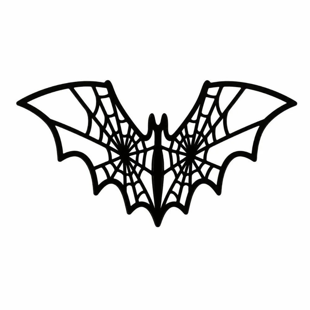 étagère murale chauve souris bois toile d'araignée gothique noir artisanat