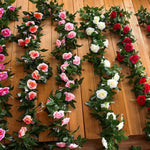 guirlande fleurs artificielles roses mixtes couleurs decoration intérieure romantique maison événements