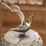 brûle parfum ornement floral oriental intérieur décoration fumée inclusion coussins noirs