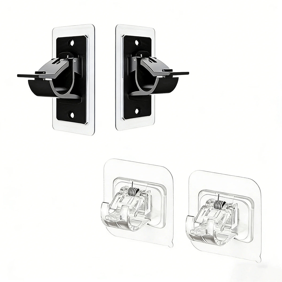 supports adhésifs murals modernes câbles noir blanc 5.8cm 12cm