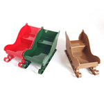 décoration noël traîneau rouge vert marron scroll moderne cadeau ornement opaque classique