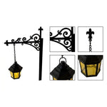 lampe suspendue vintage métal noir jaune motifs floraux chaîne art nouveau