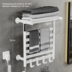 porte serviettes électrique chauffant affichage numérique moderne noir blanc grisécran tactile