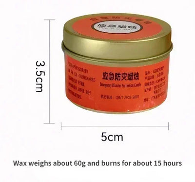 bougies urgence sans fumée 15h 24h orange pratique survie camping maison longue durée