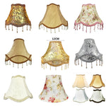Abat-jour tissu frange perles style Art Deco pour applique murale E27