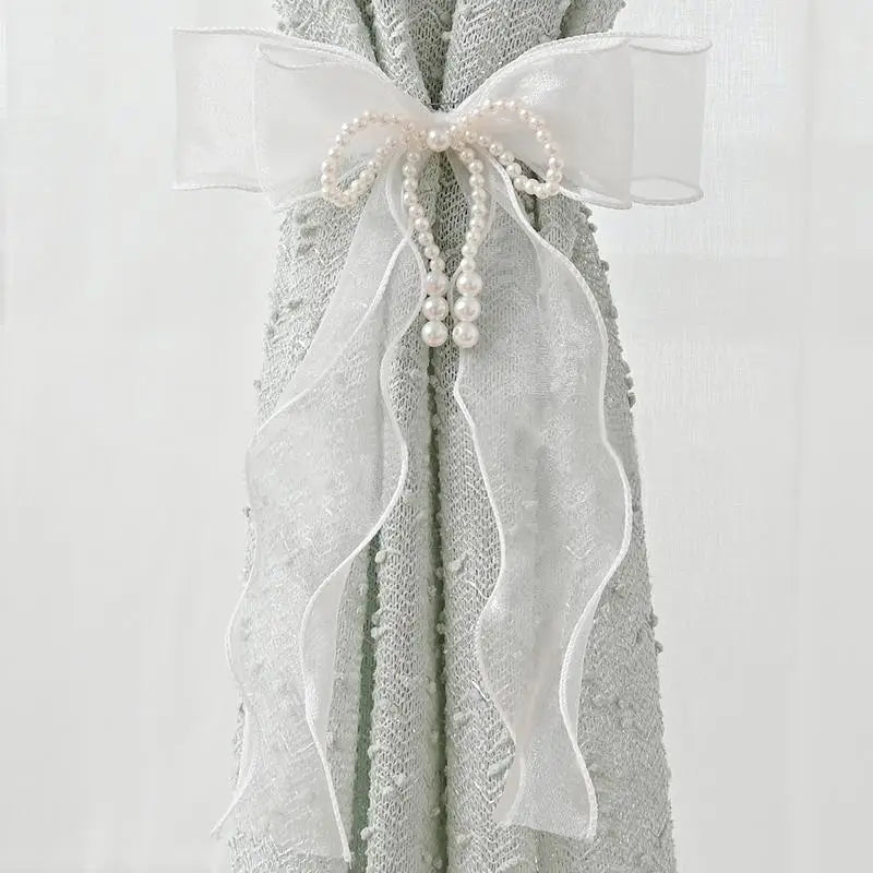 rubans décoratifs organza rose clair blanc classiques transparents 86cm