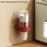 distributeur tasses papier adhésif moderne beige rouge tissé