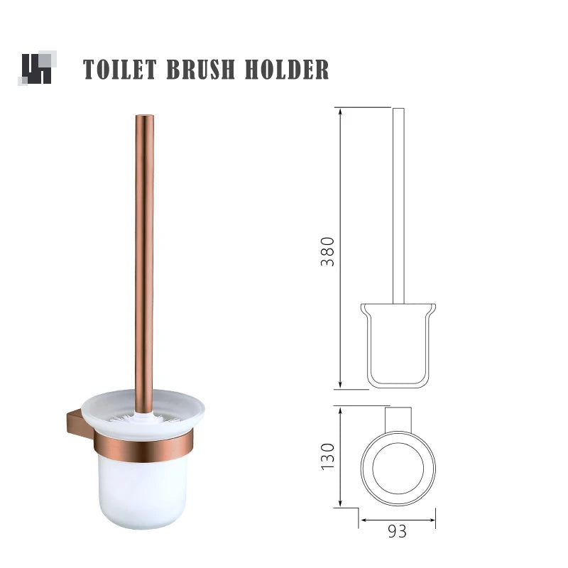ensemble accessoires salle bain mural or rose acier inoxydable porte serviette savon brosse