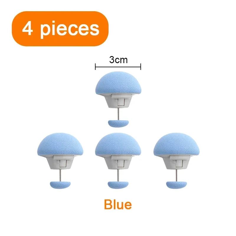 attache couette clip champignon moderne rose bleu blanc doux tissu minimaliste clips lit