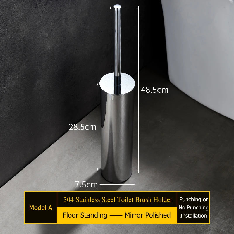 brosse wc support mural acier inoxydable noir or argent lisse moderne fixation murale durable