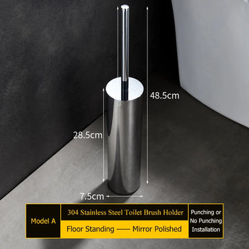 brosse wc support mural acier inoxydable noir or argent lisse moderne fixation murale durable