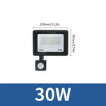 projecteur led extérieur noir capteur mouvement étanche aluminium mur jardin sécurité