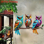 décoration murale sculpture oiseaux motifs floraux bleu vert orange contemporain