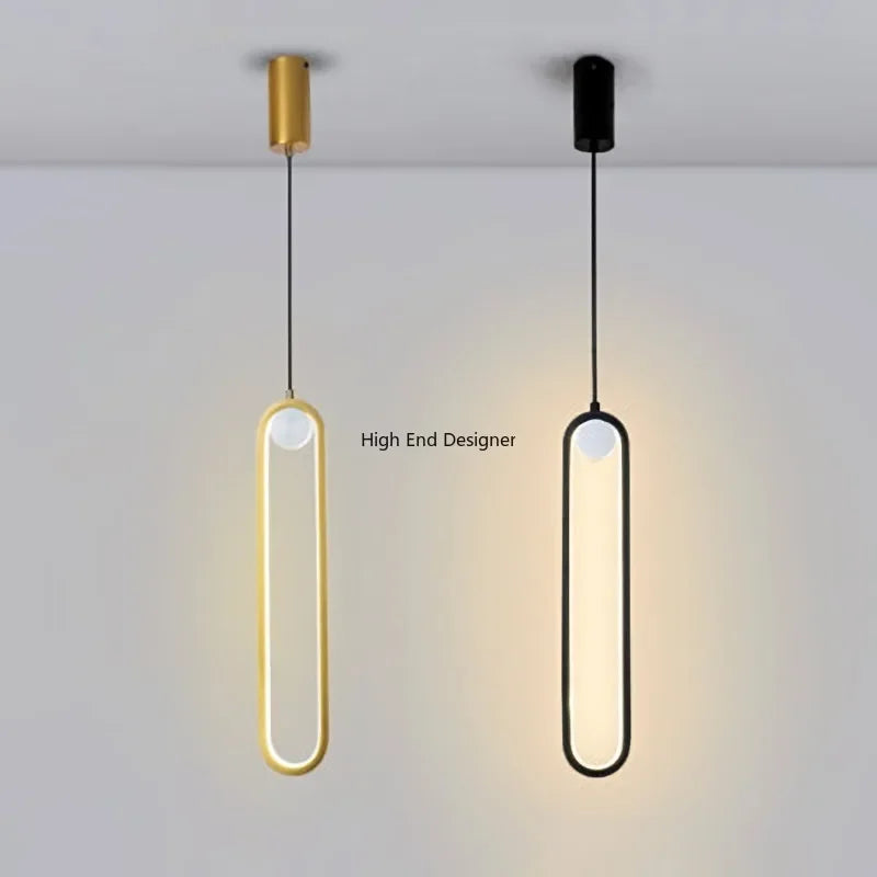 suspension lumineuse moderne or noir lisse brillant minimaliste câble ampoule