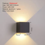 applique murale led moderne aluminium noir éclairage chambre cuisine salle manger entrée