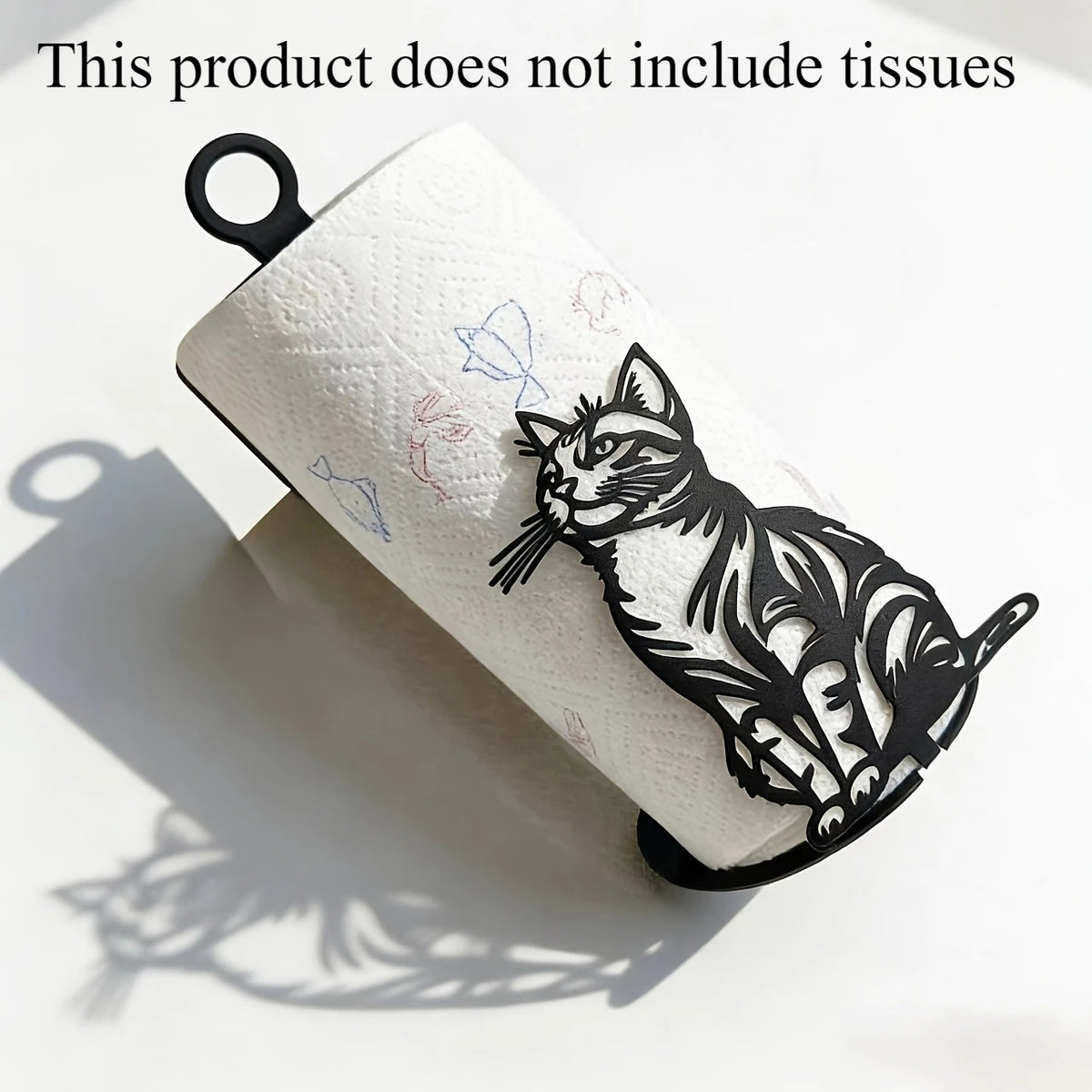 porte rouleau papier chat noir poissons floral moderne opaque comptoir cuisine rouleau motifs