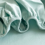 drap housse taies oreiller tissu lisse couleur blanche bleu rose moderne minimaliste élastique queen