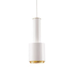 Suspension lumineuse moderne or noir blanc éclairage chambre salon minimaliste