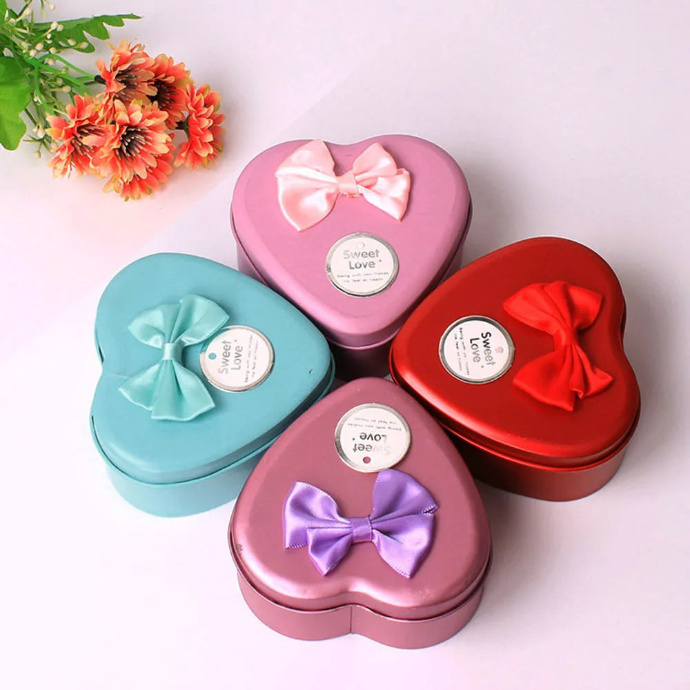 savon rose romantique forme fleur sculptée boîte coeur decoration maison occasion anniversaire mariage