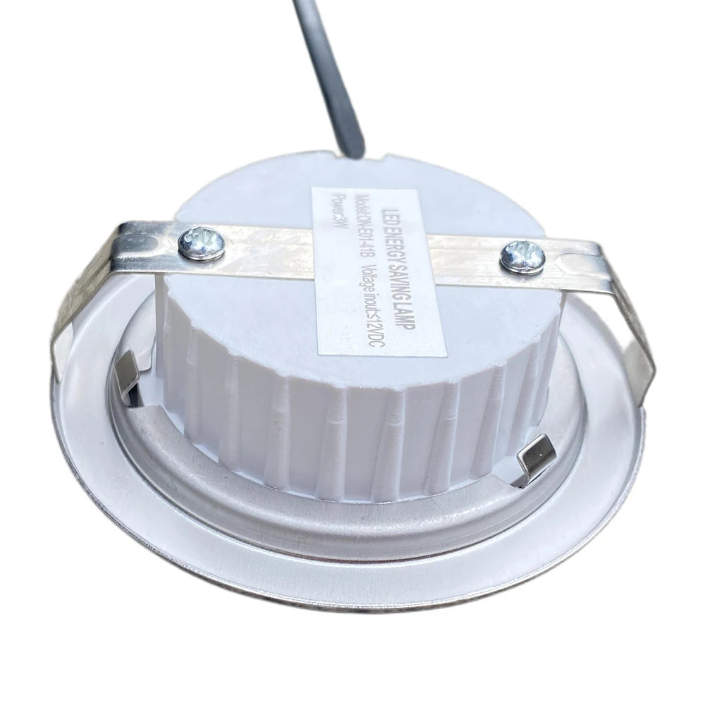 ampoules led spot argenté moderne 68mm 12v 3000k 6000k connecteur électrique fixations visées