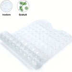 tapis bain moderne transparent perforations ventouses antidérapant doux salle bain