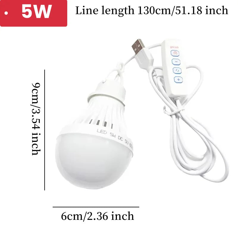 ampoule led blanc portable tri couleur usb rechargeable camping travail barbecue pêche urgence moderne